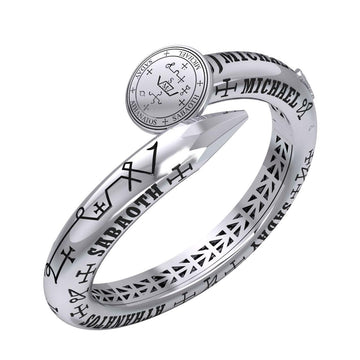 Sigil of the Archangel Michael Sterling Silver Cuff Bracelet TBA280 - Jewelry